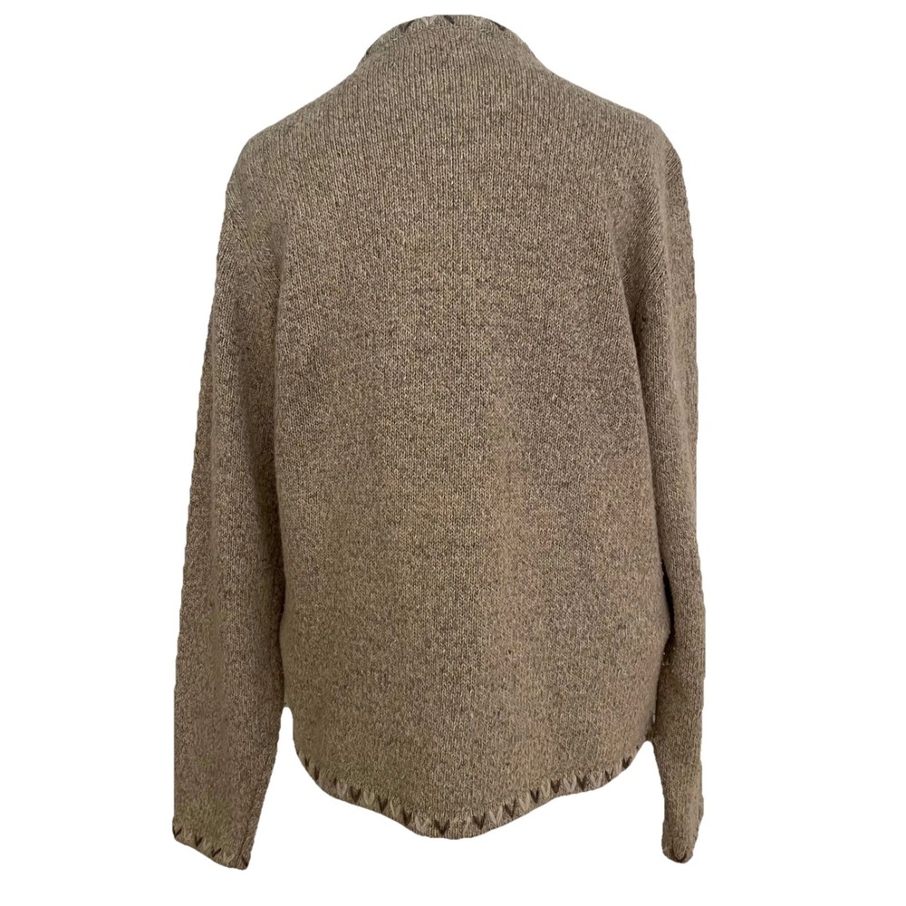 Vintage Woolrich Cardigan Sweater Button Front Tan Marled Knit Outerwear Women M - Picture 4 of 11